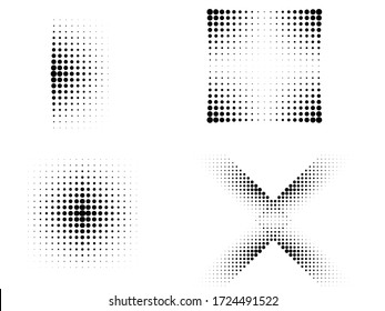  Linear halftone dots Design .elements for your design.Striped direction. vector illustration
