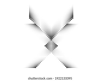 Linear halftone dots Design .elements for your design. vector illustration
