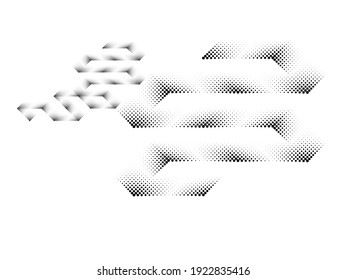 Linear halftone dots Design .elements for your design. vector illustration