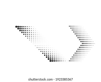 Linear halftone dots Design .elements for your design. vector illustration