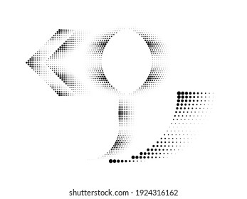 Linear halftone dots Design .elements for your design. vector illustration