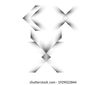 Linear halftone dots Design .elements for your design. vector illustration