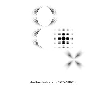 Linear halftone dots Design .elements for your design. vector illustration