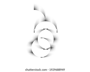 Linear halftone dots Design .elements for your design. vector illustration
