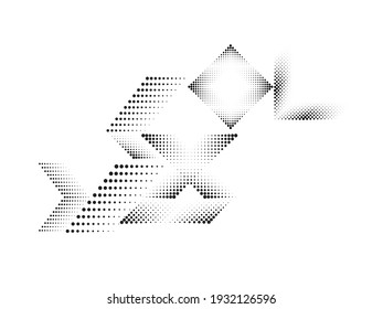 Linear halftone dots Design .elements for your design. vector illustration
