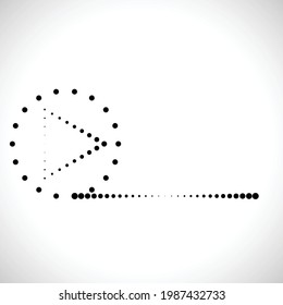 Linear halftone dots design . Elements for your design. Vector illustration