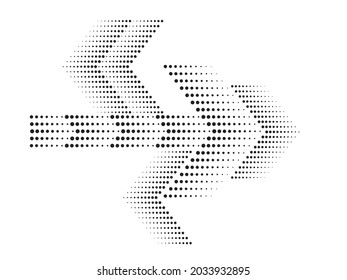 Linear halftone dots Design .elements for your design. vector illustration