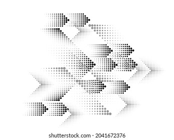 Linear halftone dots Design .elements for your design. vector illustration