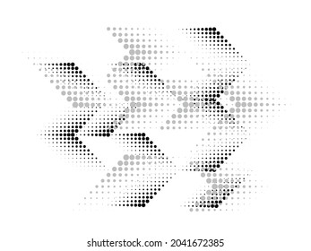 Linear halftone dots Design .elements for your design. vector illustration