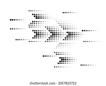 Linear halftone dots Design .elements for your design. Arrow dots composition .vector illustration