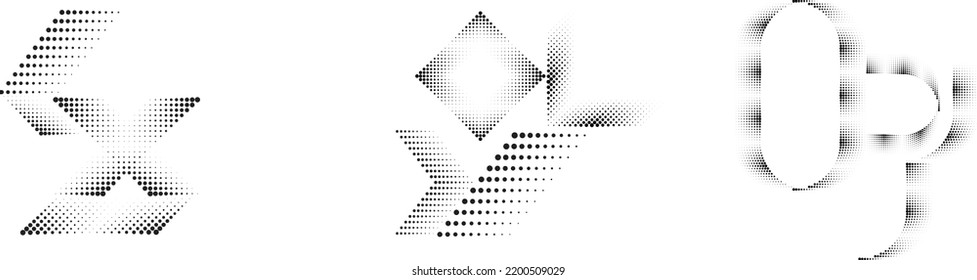 Linear halftone dots Design .elements for your design. vector illustration