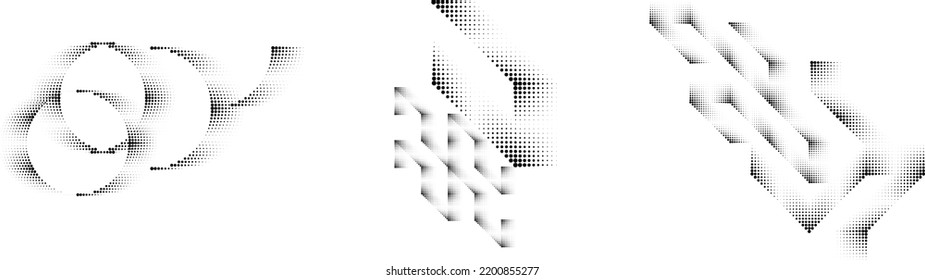 Linear halftone dots Design .elements for your design. vector illustration