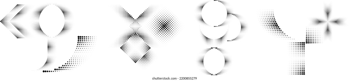 Linear halftone dots Design .elements for your design. vector illustration