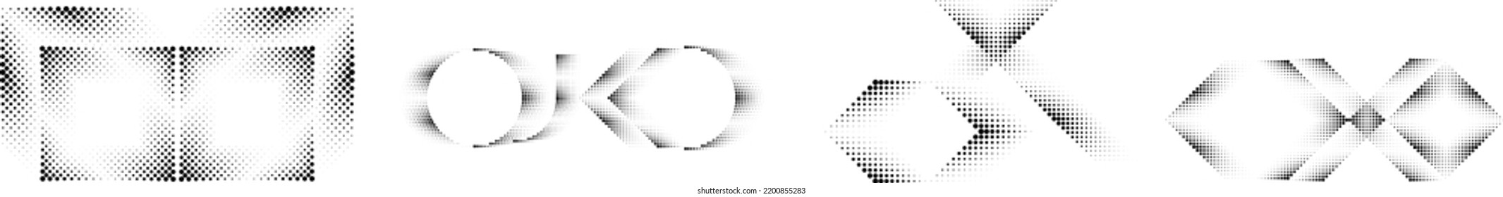 Linear halftone dots Design .elements for your design. vector illustration
