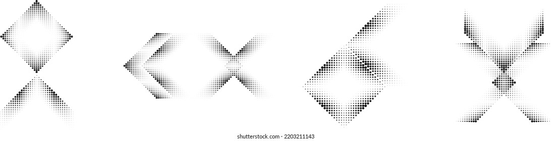 Linear halftone dots Design .elements for your design. vector illustration