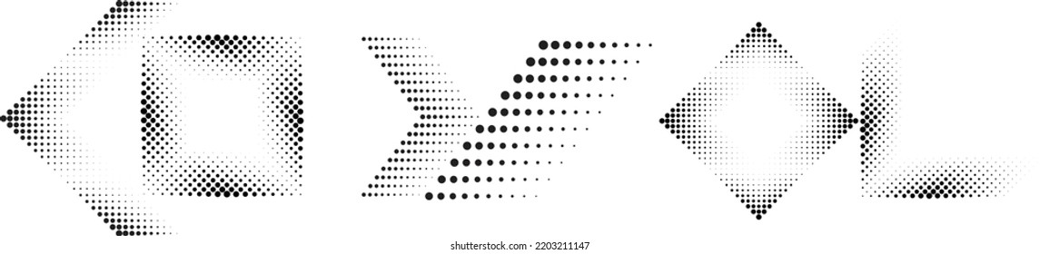 Linear halftone dots Design .elements for your design. vector illustration