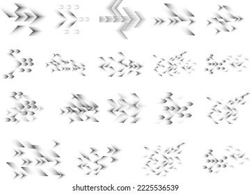 Linear halftone dots .Design elements for posters, social media, promotion,  flyer, covers .Dotted elements .vector illustration