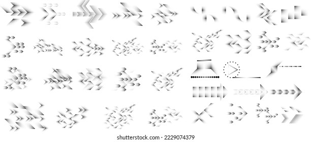 Linear halftone dots .Design elements for posters, social media, promotion,  flyer, covers .Dotted elements .vector illustration