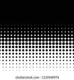 Linear halftone pattern. Circles, speckles, polka dot background / pattern