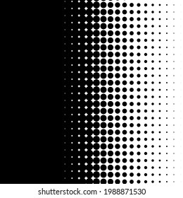 Linear halftone, screentone dots, circles, pattern