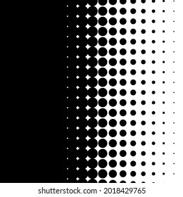Linear halftone, screentone dots, circles, pattern