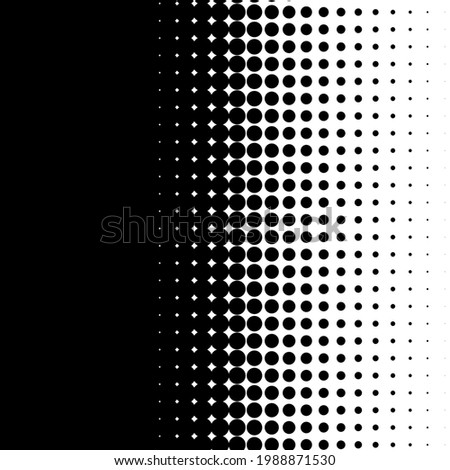 Linear halftone, screentone dots, circles, pattern