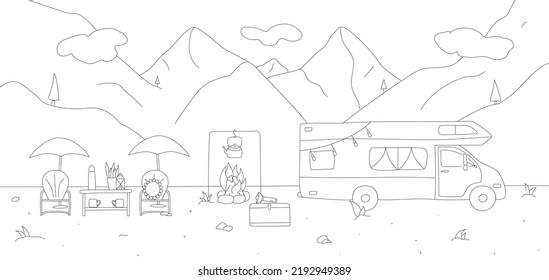 6,170 Caravan outline Images, Stock Photos & Vectors | Shutterstock