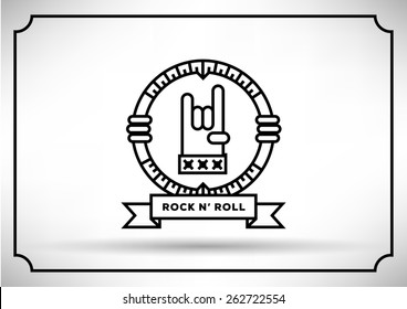 Linear Hand Figures Set, Vector Icon Design