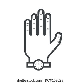 ICONO DE MANO LINEAL CON WATCH