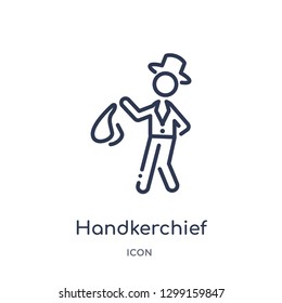 Linear handkerchief icon from Magic outline collection. Thin line handkerchief icon isolated on white background. handkerchief trendy illustration