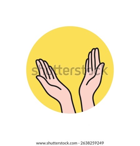 linear hands like highfive logo. cartoon flat style trend modern high 5 fist or palm logotype element graphic art design isolated on white background. concept of great ovation or clapping arms