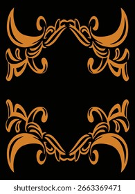 Linear Harmony Ornamental Frames Minimalist Decorative Vector