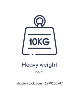 Linear heavy weight icon from Measurement outline collection. Thin line heavy weight icon isolated on white background. heavy weight trendy illustration