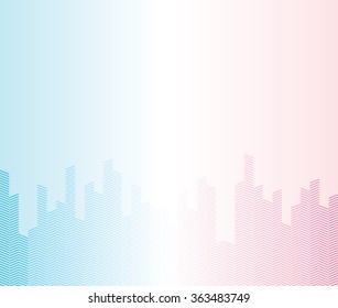 Linear herringbone style background, blue pink