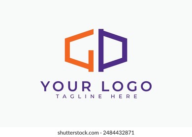 linear hexagon letter G D logo design elements. abstract icons for business and branding logos.