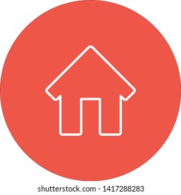 Linear home vector image to be used in web applications, mobile applications and print media. A symbol of a house.