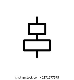 Linear horizontal align center icon design isolated on white background