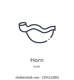 Linear horn icon from Brazilia outline collection. Thin line horn vector isolated on white background. horn trendy illustration