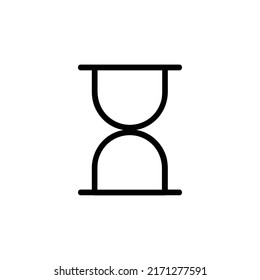 Linear hourglass icon design isolated on white background