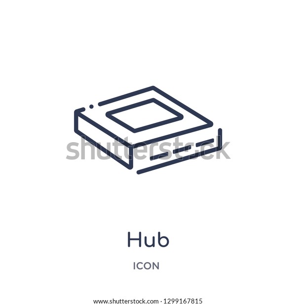 Linear Hub Icon Internet Security Networking Stock Vector Royalty Free