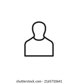 Lineares menschliches Silhouette-Vektorsymbol