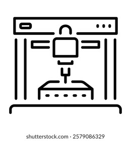 Linear icon of an additive printing machine