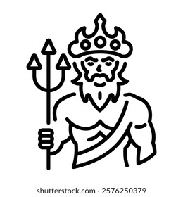 A linear icon of ancient mercury god 