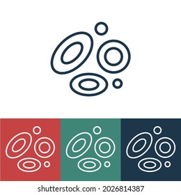 Linear icon with blood cells