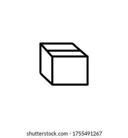 Linear icon cardboard design vector isolated on white background