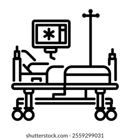 A linear icon of a care unit 