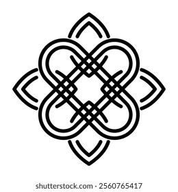 A linear icon of celtic knot symbol 