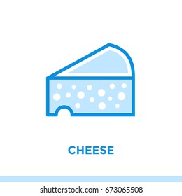 Linear icon CHEESE of bakery, cooking. Pictogram in outline style. Suitable for mobile apps, websites and presentation