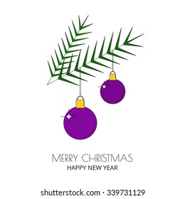 Linear icon for Christmas holidays isolated on white background.