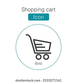 Colección de iconos lineales. Trazo editable. Almacene el Vector de Carrito de compras. Carrito y cesta de la compra. Símbolos de contorno de moda. Iconos del vector del Carrito de compras. Icono en negrita en el Vector y la ilustración.